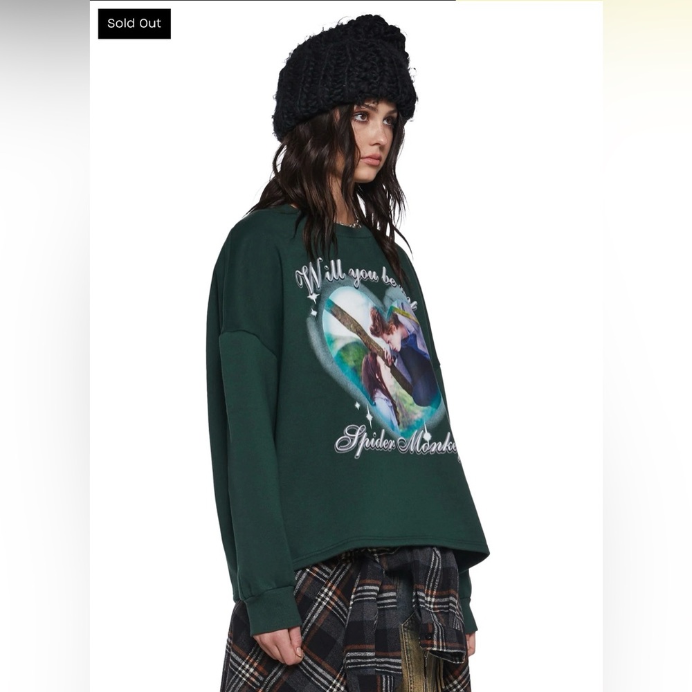 NWOT Dolls Kill x Twilight HOLD ON TIGHT GRAPHIC SWEATSHIRT size 1X - Picture 3 of 9